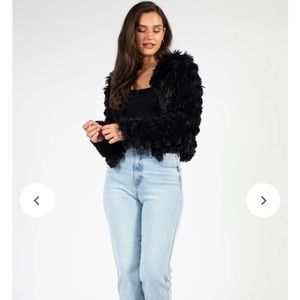 Brand New Black Fur Jacket - Honey